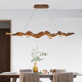 Verstelbare LED Hanglamp Hars Houtkleurig 100cm - 54% Korting!