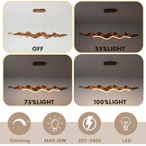 Verstelbare LED Hanglamp Hars Houtkleurig 100cm - 54% Korting!