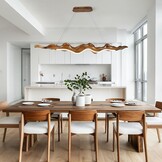 Verstelbare LED Hanglamp Hars Houtkleurig 100cm - 54% Korting!
