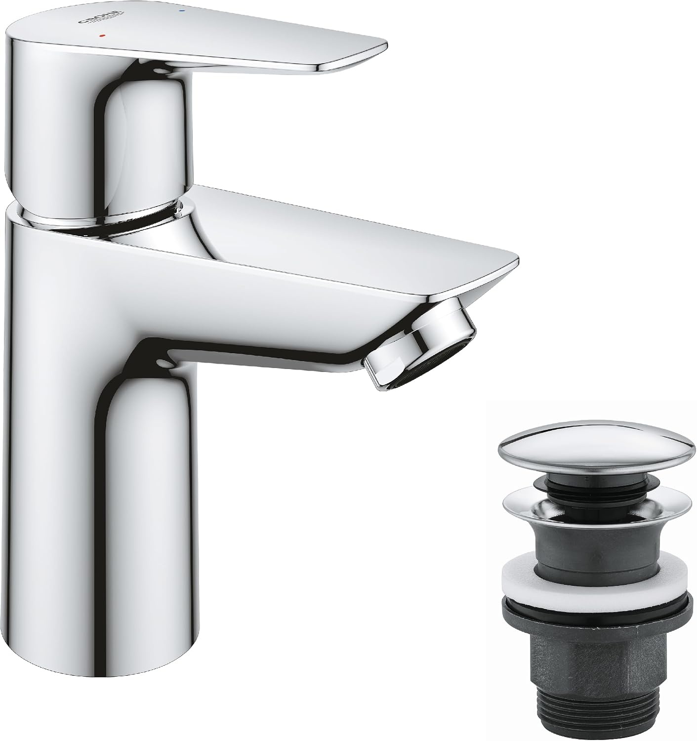 Waterbesparende Wastafelkraan Chroom 15cm met Pop-Up Afvoer - 34% Korting