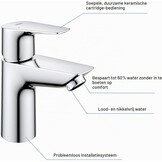 Waterbesparende Wastafelkraan Chroom 15cm met Pop-Up Afvoer - 34% Korting