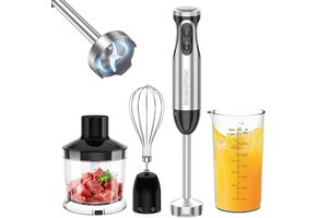 Krachtige 1000W Staafmixer Set 4-in-1 Zwart | 33% Korting
