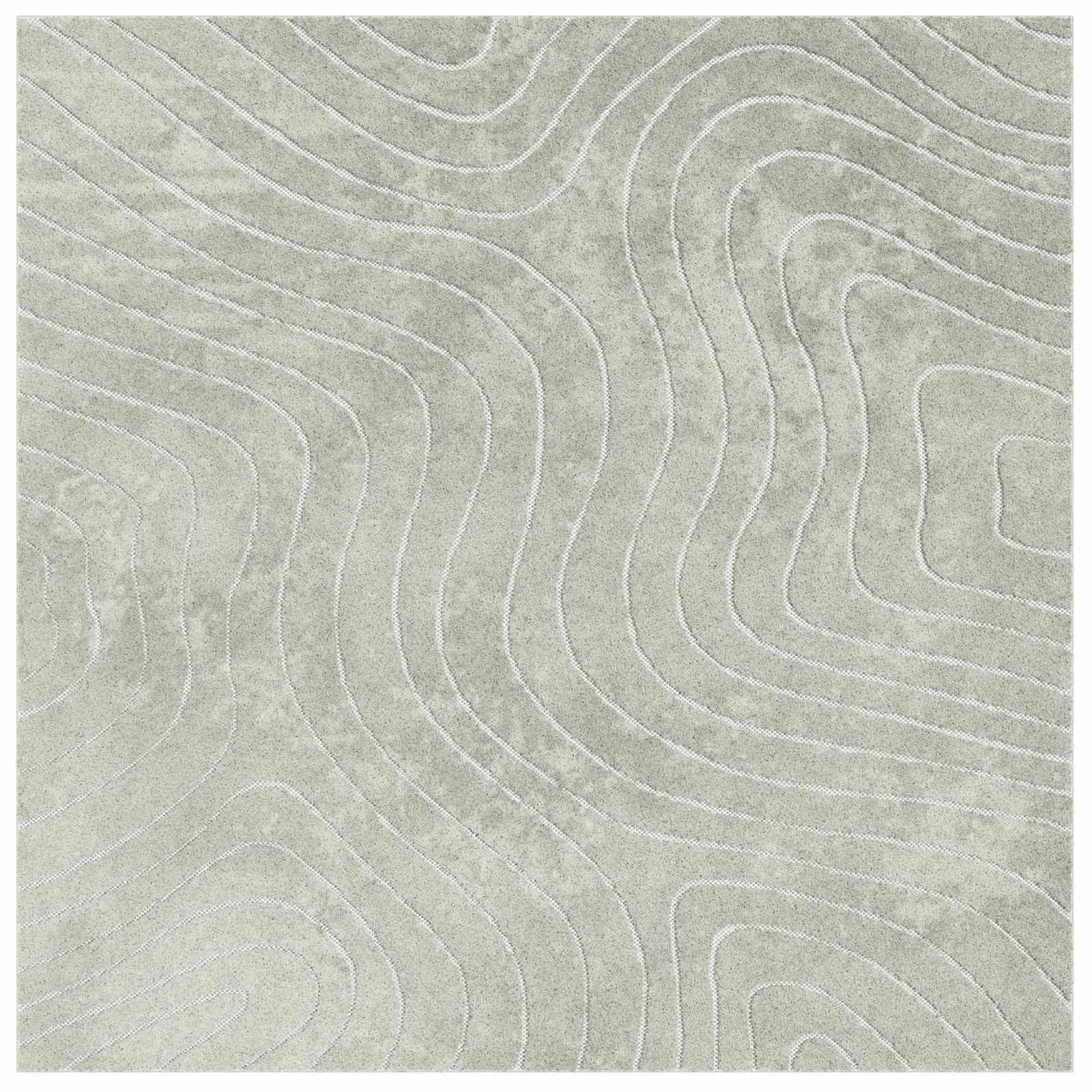 Groen Binnen-/Buitentapijt PALMERAS Groen 120x120cm Polyester - 34% Korting