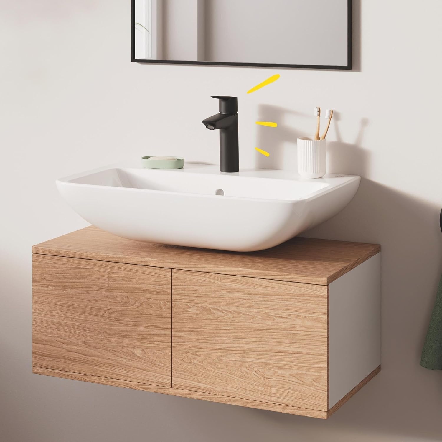 Matzwarte Wastafelkraan Grohe Start (Waterbesparend) - 34% Korting