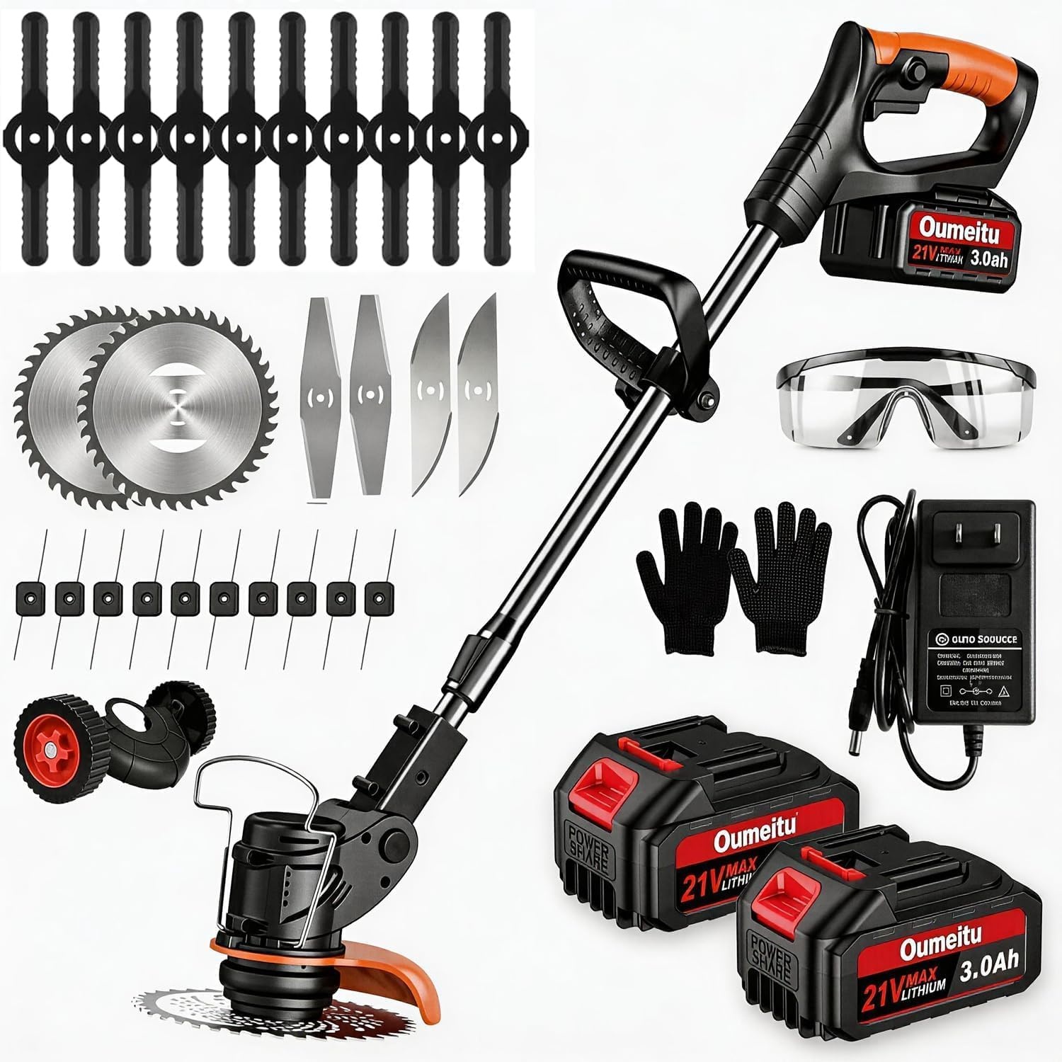 Accu Grastrimmer 3-in-1 Zwart (58% Korting)