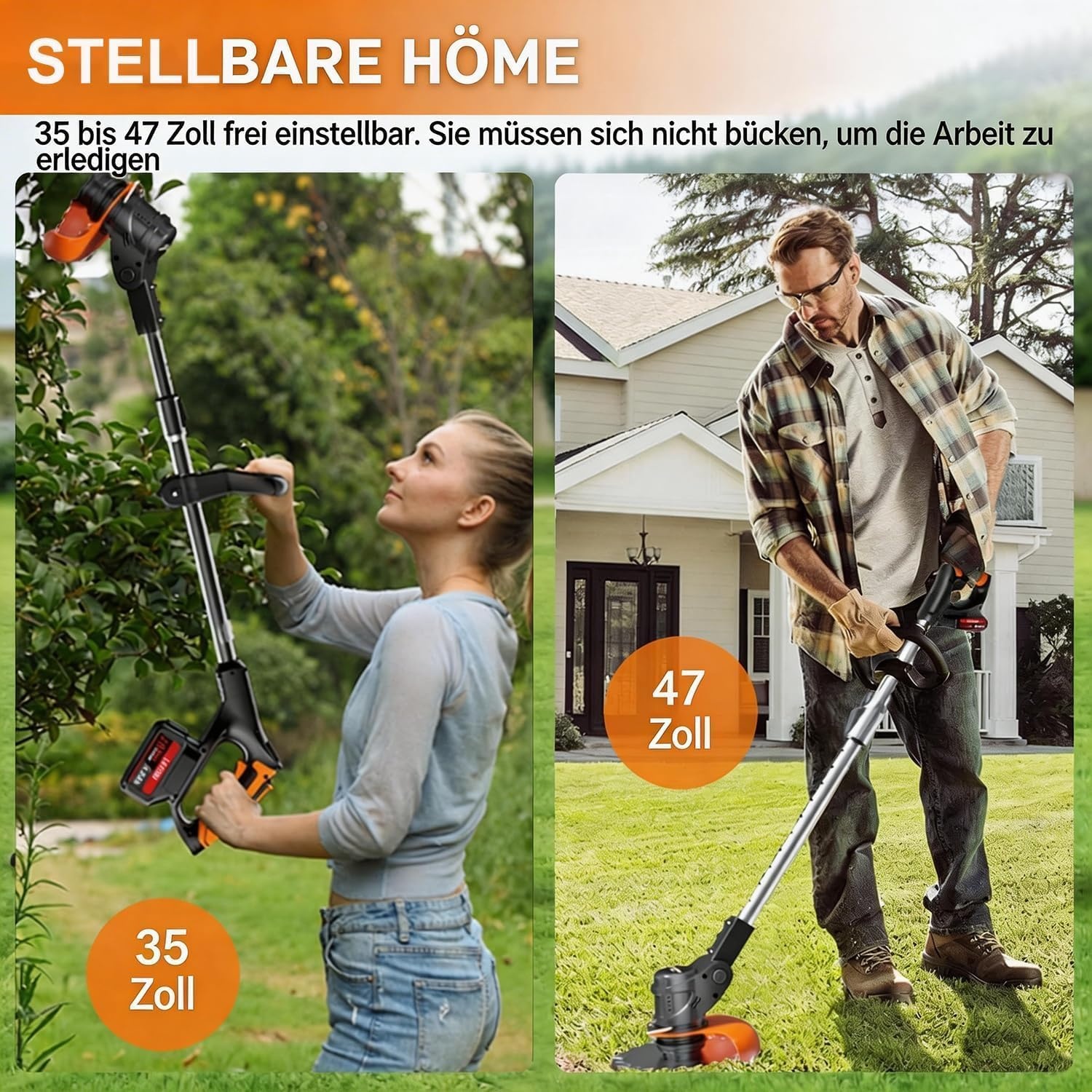 Accu Grastrimmer 3-in-1 Zwart (58% Korting)