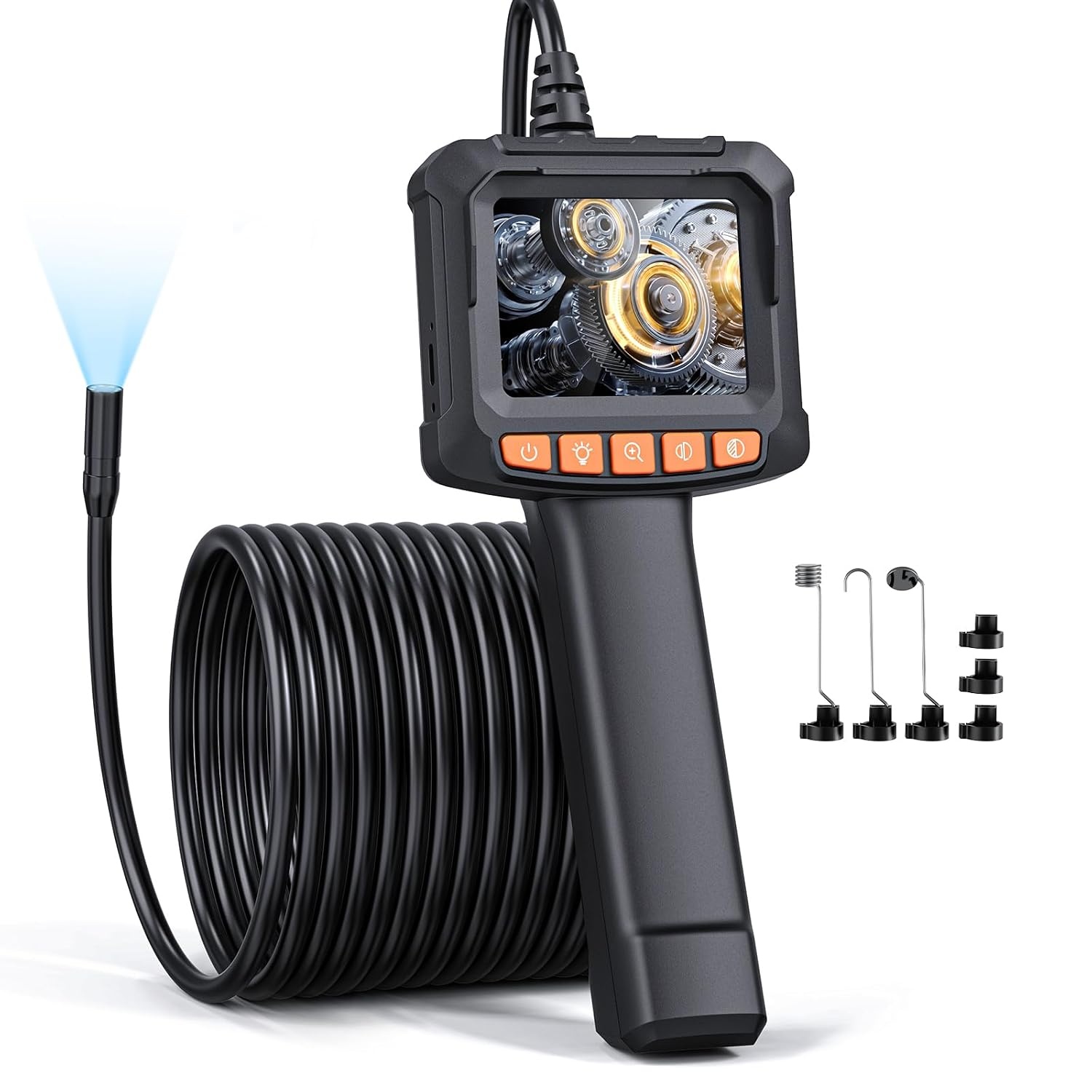Endoscoopcamera 10m Qimic 1080p HD met 8 LED's & 2.4" IPS Scherm - 34% Korting