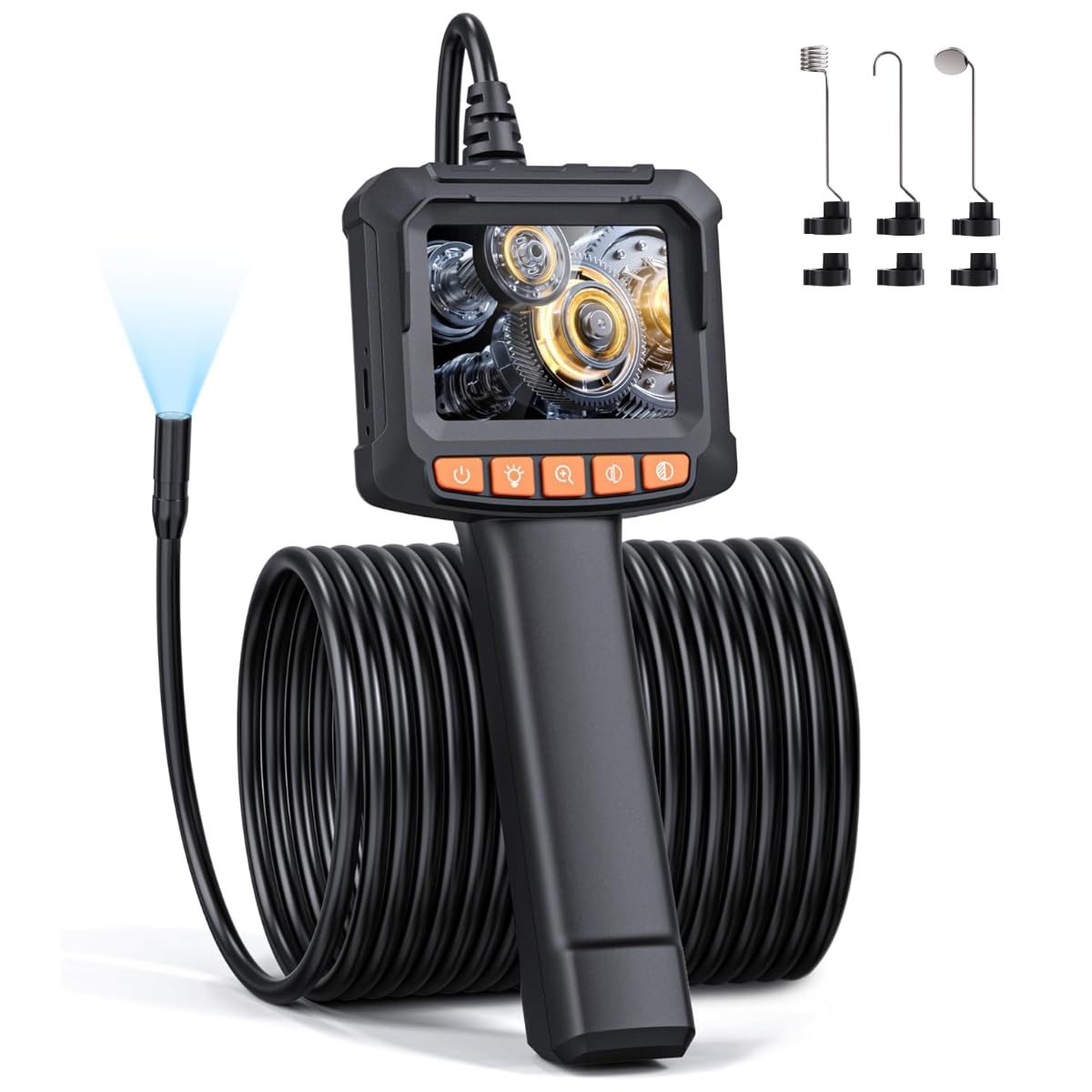 Endoscoopcamera 10m Qimic 1080p HD met 8 LED's & 2.4" IPS Scherm - 34% Korting