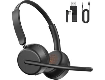 Syndesmos Draadloze Headset met Microfoon - Zwart (33% Korting)