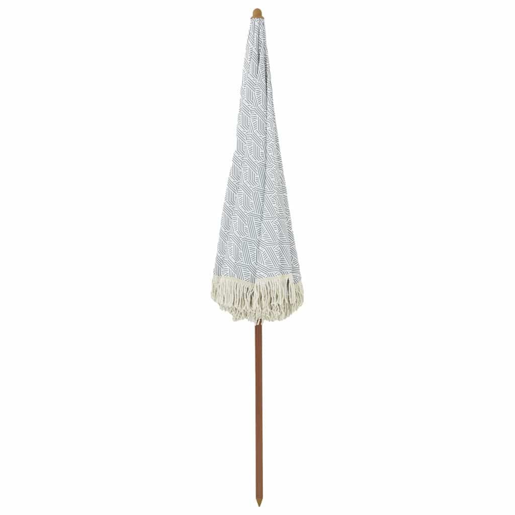 VidaXL Strandparasol Grijs/Wit Polyester & Staal 205x205x210cm (34% Korting)