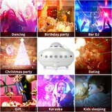 Galaxy Nachtlichtprojector met 12 sterrenbeelden en 10 planeten met Bluetooth-muziekluidspreker en spraaksterprojector voor kinderen, wit