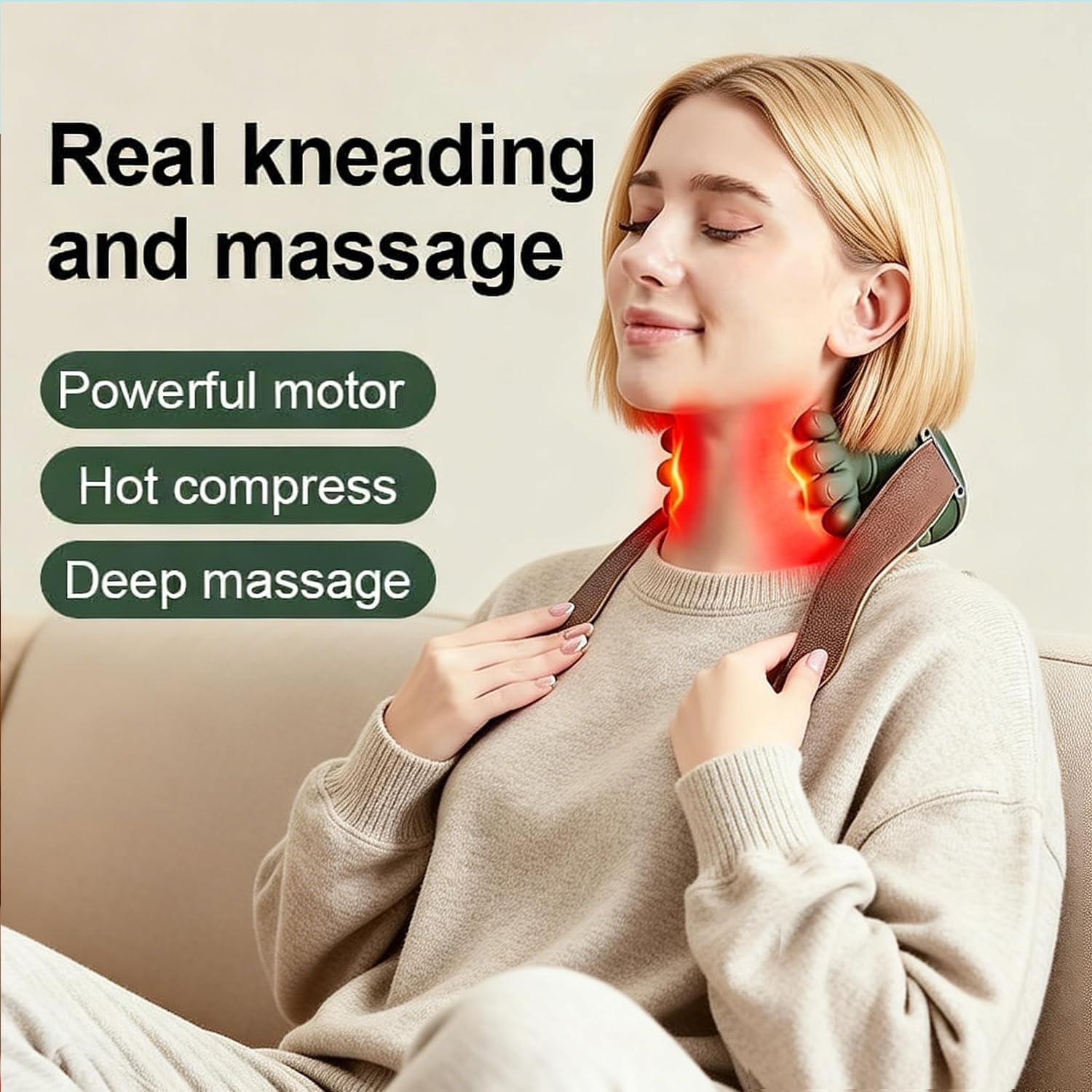 4D Nekmassageapparaat - Draadloos Shiatsu met Warmte - 34% Korting