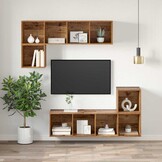 vidaXL TV-meubelset Oud Hout 37x37x107cm - 34% Korting