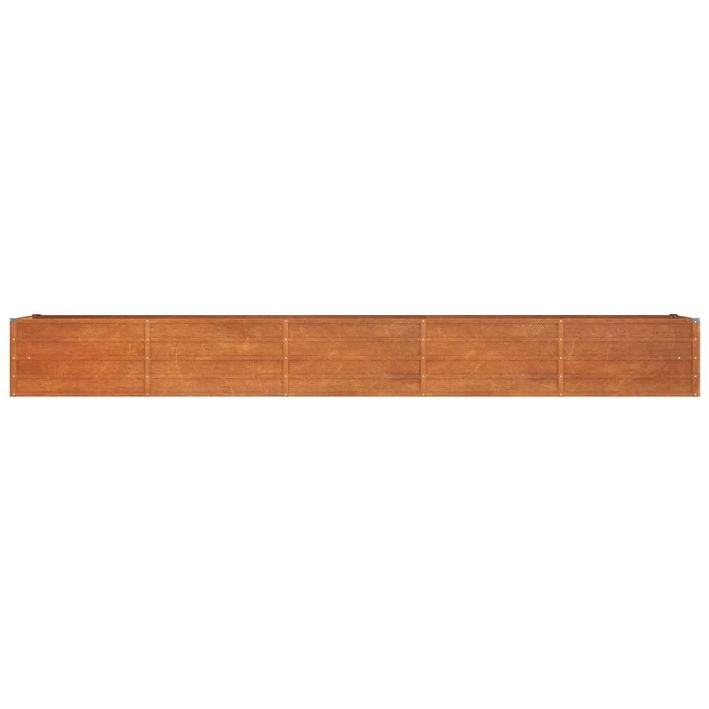 Verhoogde Plantenbak Cortenstaal 400x80x45 cm Roestig - 54% Korting