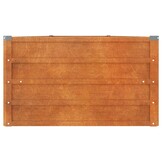 Verhoogde Plantenbak Cortenstaal 400x80x45 cm Roestig - 54% Korting