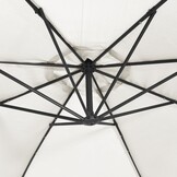 Zweefparasol met LED-verlichting 350 cm Zand - 35% Korting