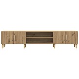 TV-meubel Bewerkt Hout Artisanaal Eiken 180cm - 54% Korting