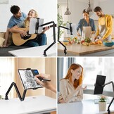 Verstelbare Tablet & Monitor Standaard Zwart - 34% Korting