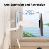 Suptek Gasveer Monitorarm Wit (13-32 inch, 9kg) - 33% Korting