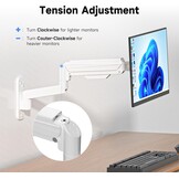 Suptek Gasveer Monitorarm Wit (13-32 inch, 9kg) - 33% Korting