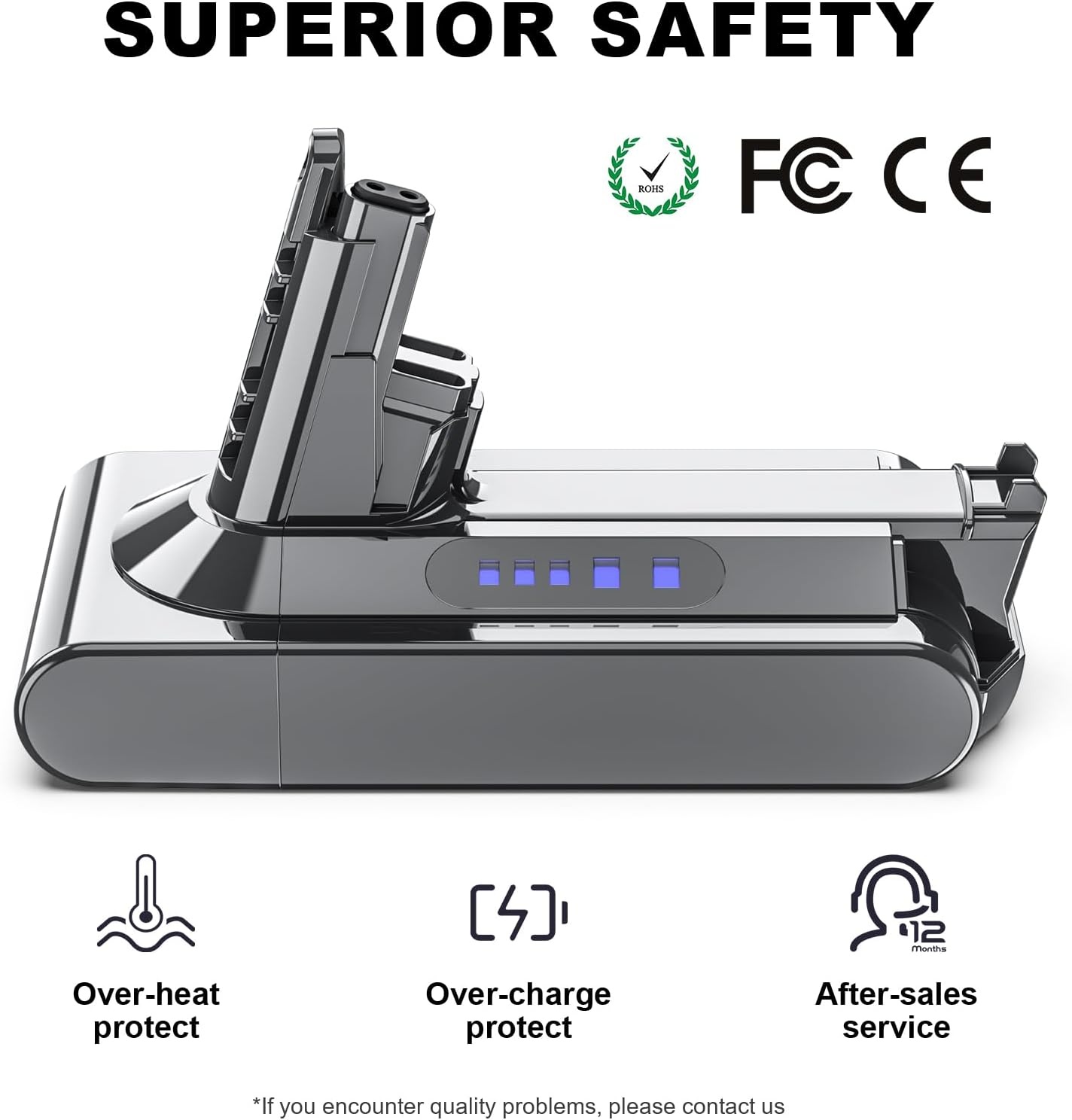 6000mAh Dyson V10 Accu (SV12) - 33% Korting