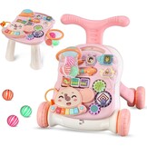 Itslife Babywalker & Speeltafel Roze - 34% Korting