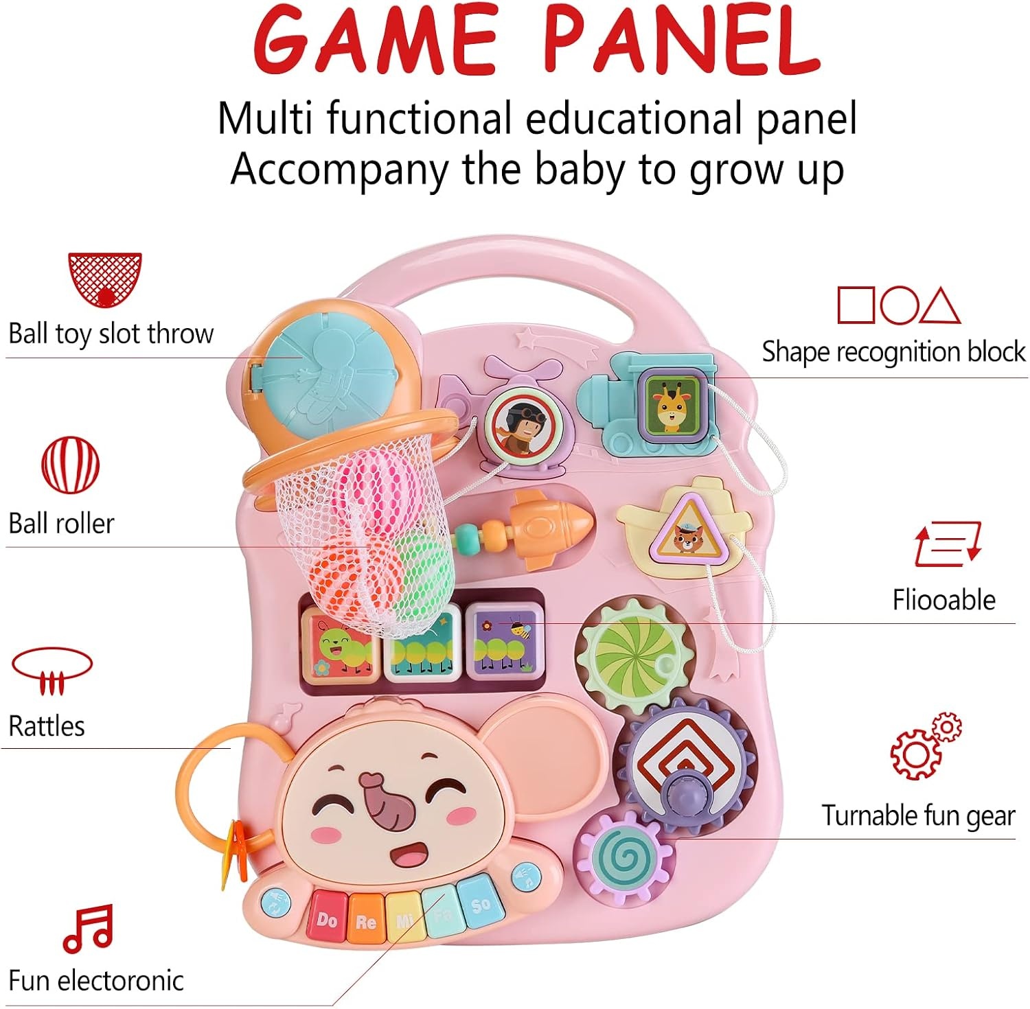 Itslife Babywalker & Speeltafel Roze - 34% Korting