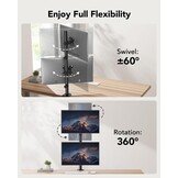 Dubbele Monitorstandaard HUANUO - 2x 17-32" Schermen - Zwart - 34% Korting