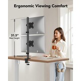Dubbele Monitorstandaard HUANUO - 2x 17-32" Schermen - Zwart - 34% Korting