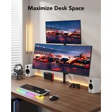 Dubbele Monitorstandaard HUANUO - 2x 17-32" Schermen - Zwart - 34% Korting