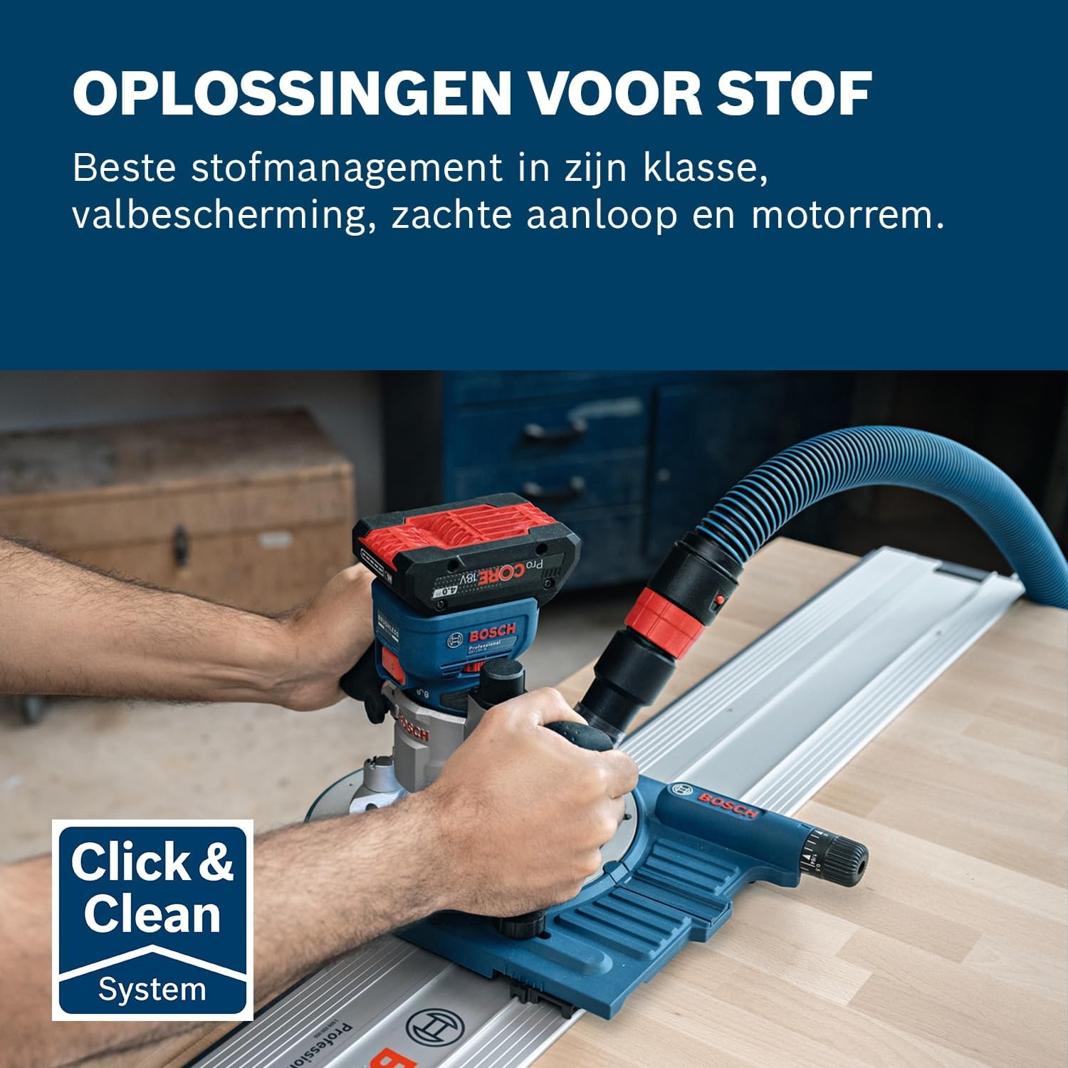 Bosch GKF 18V-8 Accu Bovenfreesmachine (60% korting) - Excl. Accu