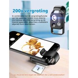 APEXEL 200x Telefoonmicroscoop Zwart - 33% Korting