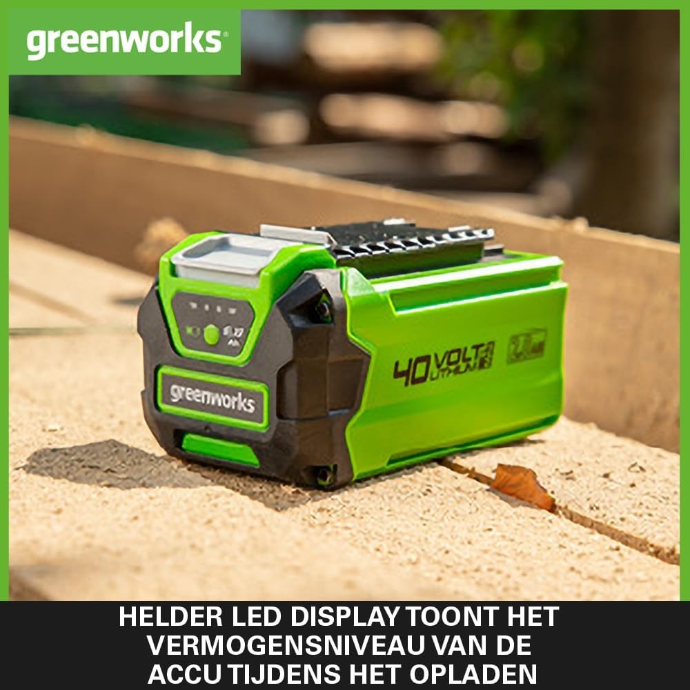 Greenworks 40V 2Ah Accu (34% Korting) - Universeel voor 40V Gereedschap