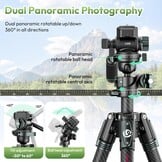 ULANZI JJ06 GlideGo Carbon Fiber Videostatief 187 cm Zwart - 55% Korting