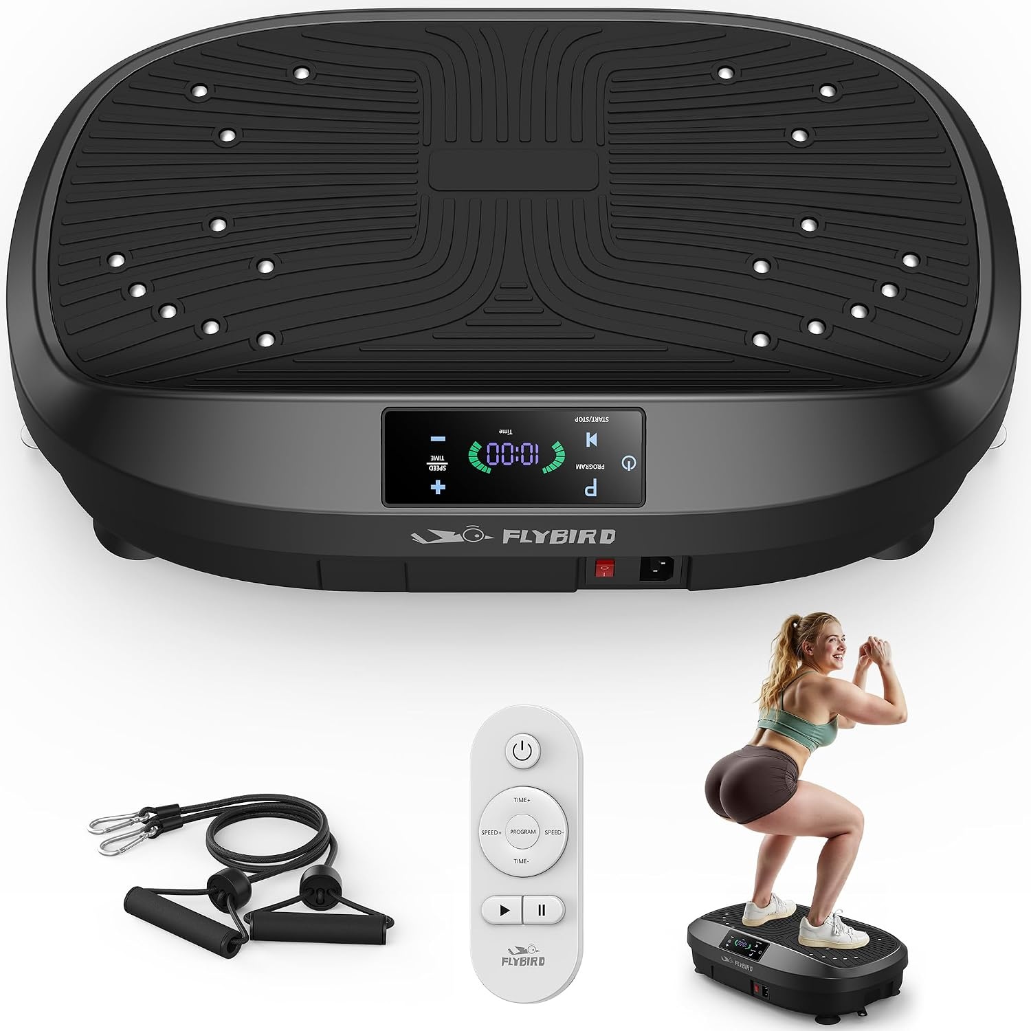 FLYBIRD Trillingsplaat Workout - 120 Snelheden - 34% Korting!