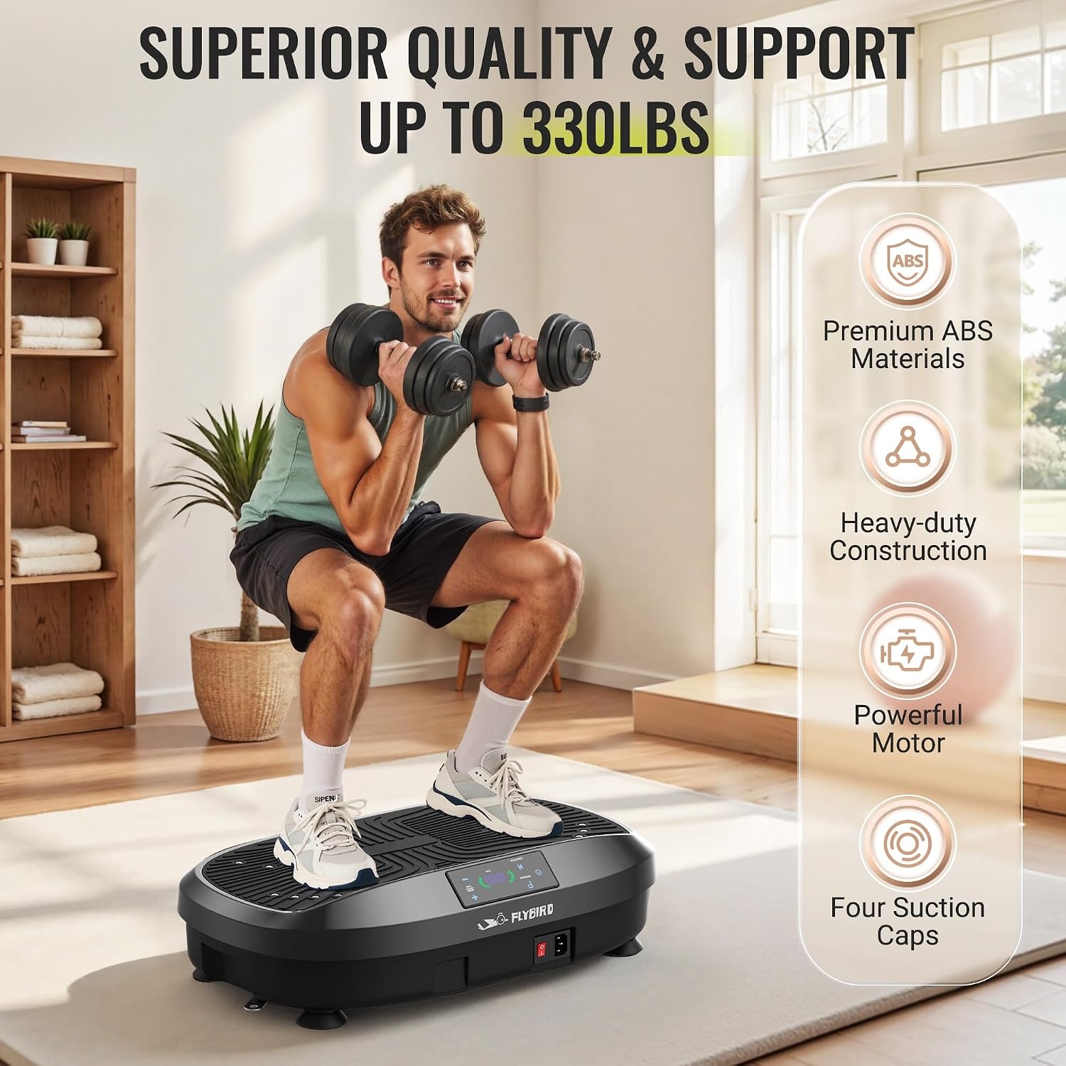 FLYBIRD Trillingsplaat Workout - 120 Snelheden - 34% Korting!