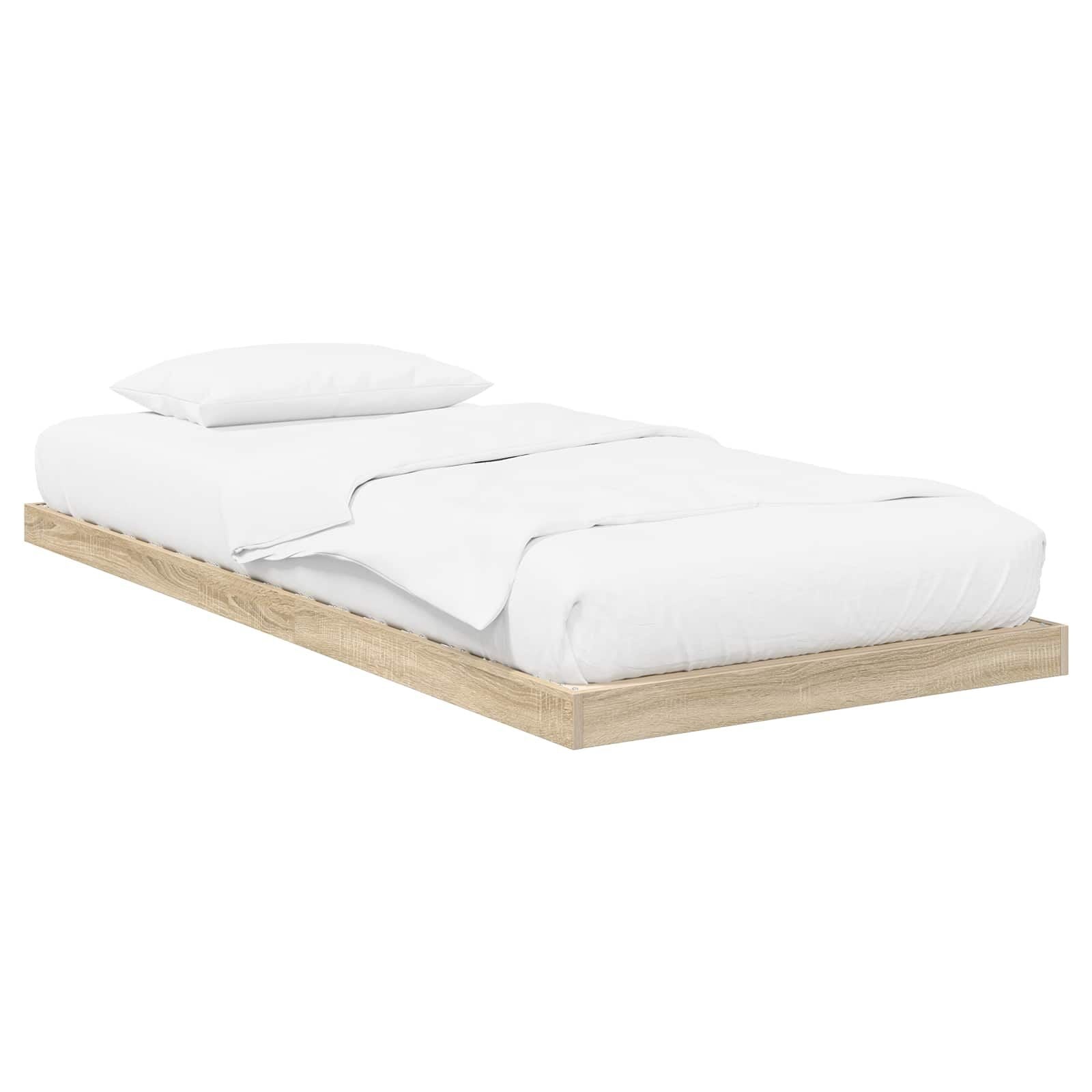VidaXL Vloer Bedframe Sonoma Eiken 80x200cm - 34% Korting