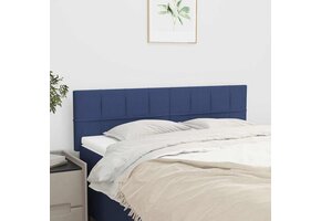 vidaXL Hoofdbord Blauw Stof 144x5x78/88 cm - 56% Korting
