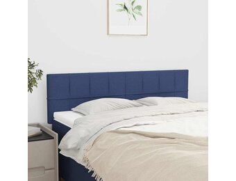 vidaXL Hoofdbord 144x5x78/88 cm Stof Blauw - 53% Korting