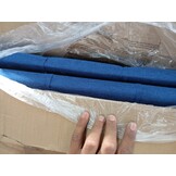 vidaXL Hoofdbord 144x5x78/88 cm Stof Blauw - 53% Korting