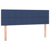 vidaXL Hoofdbord 144x5x78/88 cm Stof Blauw - 53% Korting