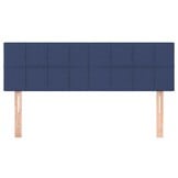 vidaXL Hoofdbord 144x5x78/88 cm Stof Blauw - 53% Korting