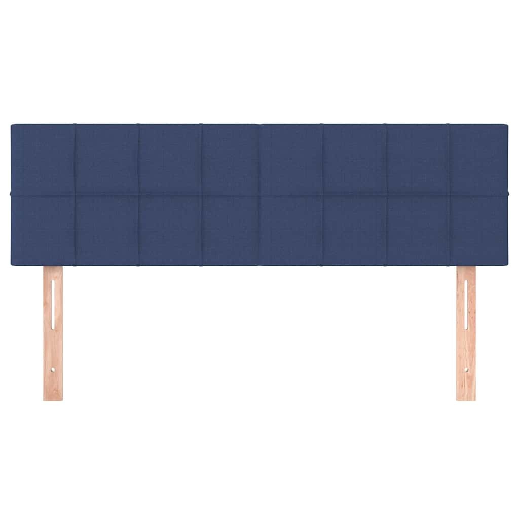 vidaXL Hoofdbord 144x5x78/88 cm Stof Blauw - 53% Korting