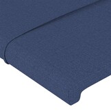 vidaXL Hoofdbord 144x5x78/88 cm Stof Blauw - 53% Korting