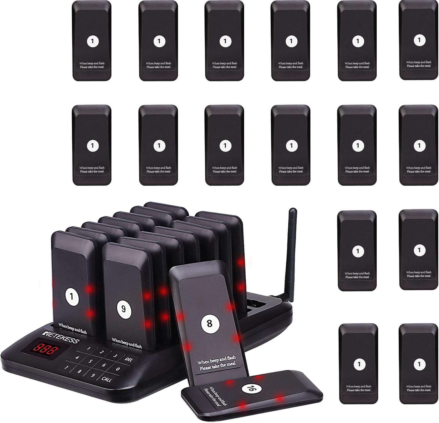 Retekess TD157 Draadloos Oproepsysteem 32 Pagers - Restaurant Pager 30% Korting