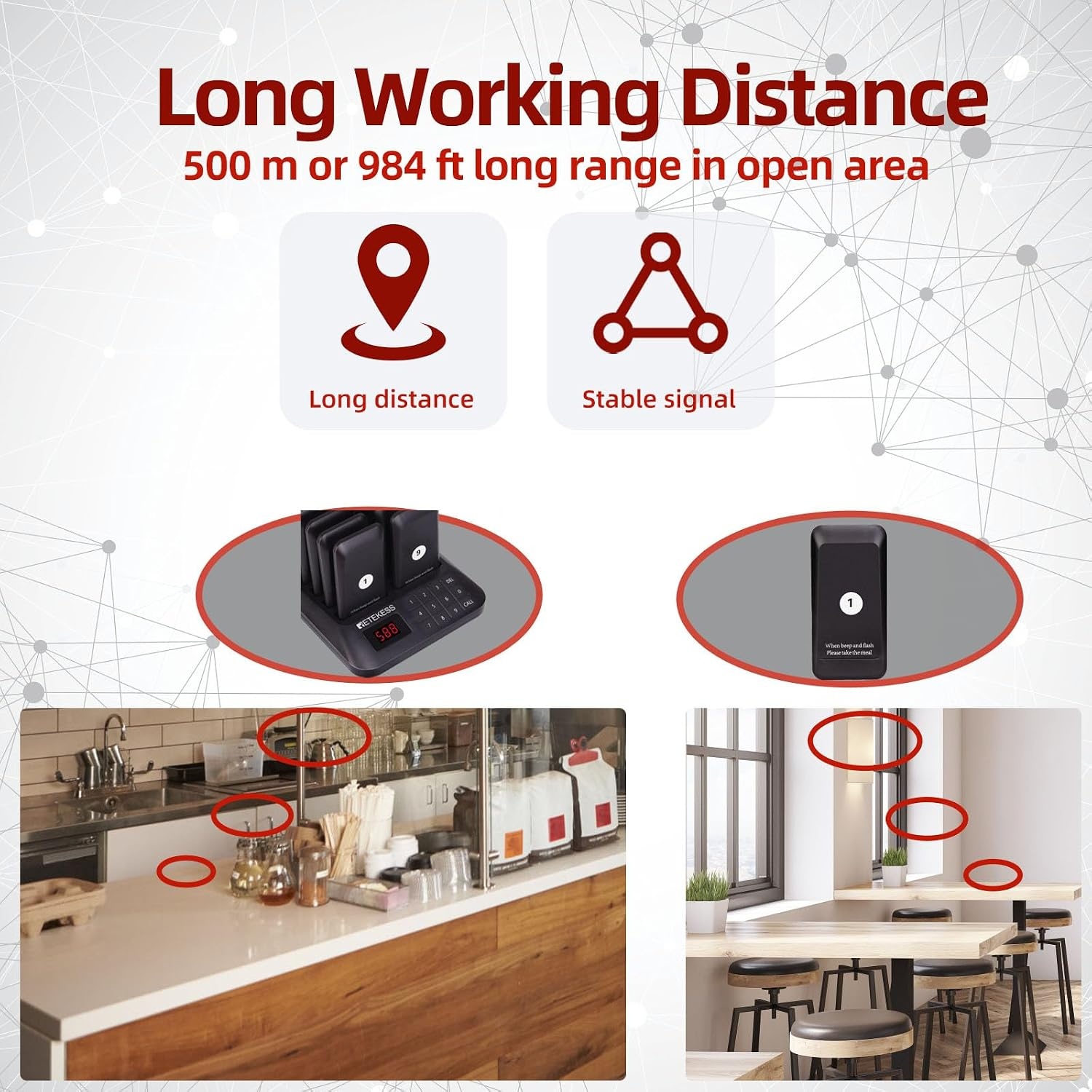 Retekess TD157 Draadloos Oproepsysteem 32 Pagers - Restaurant Pager 30% Korting