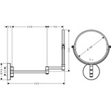 Hansgrohe Logis Universal Wandspiegel Chroom 3x Vergroting - 34% Korting