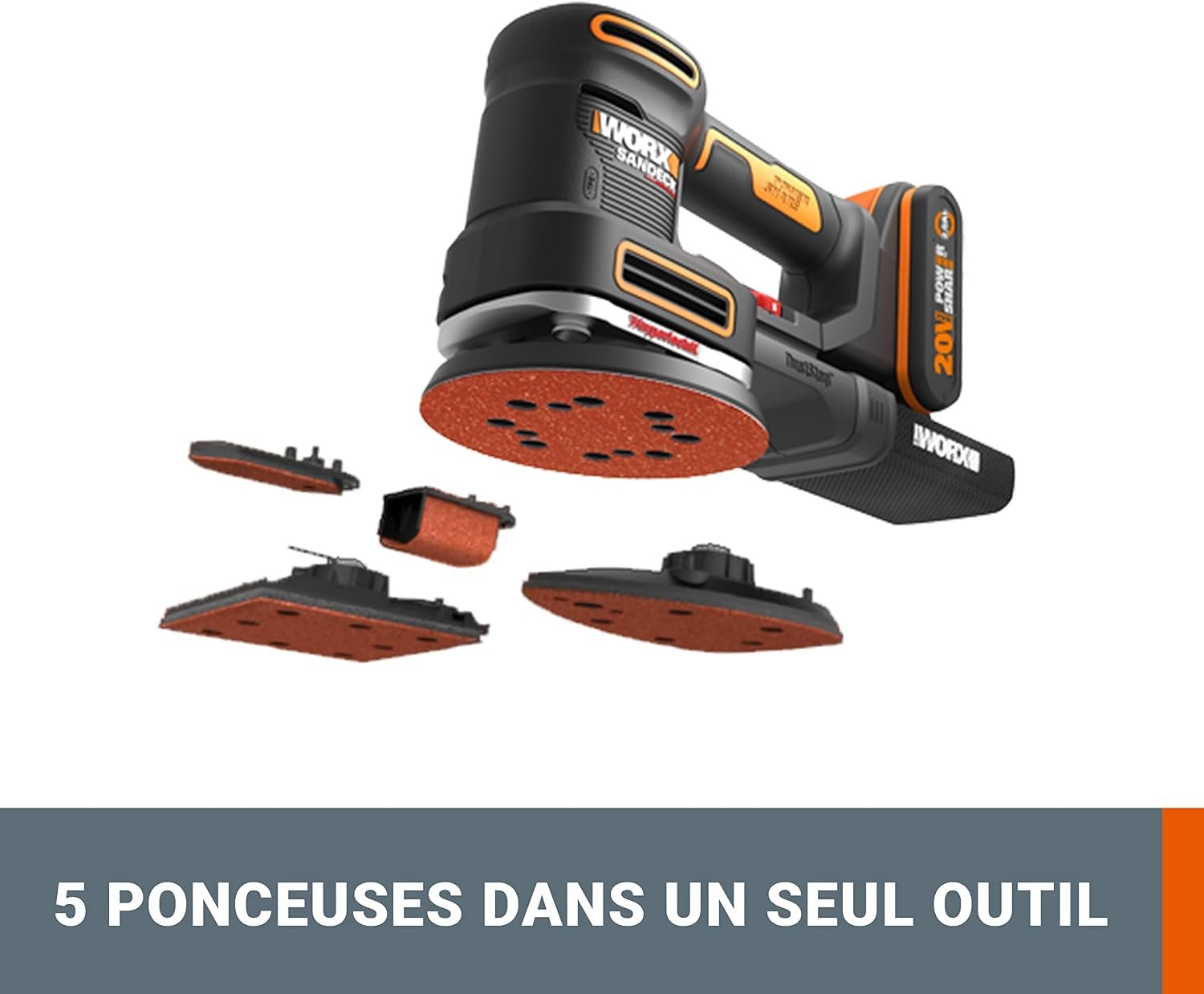 WORX WX820.9 Multifunctionele Schuurmachine 20V - 54% Korting