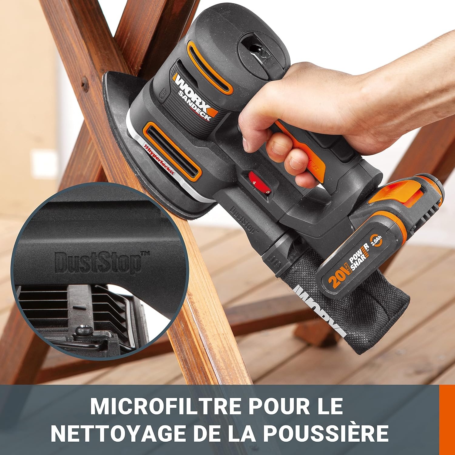 WORX WX820.9 Multifunctionele Schuurmachine 20V - 54% Korting