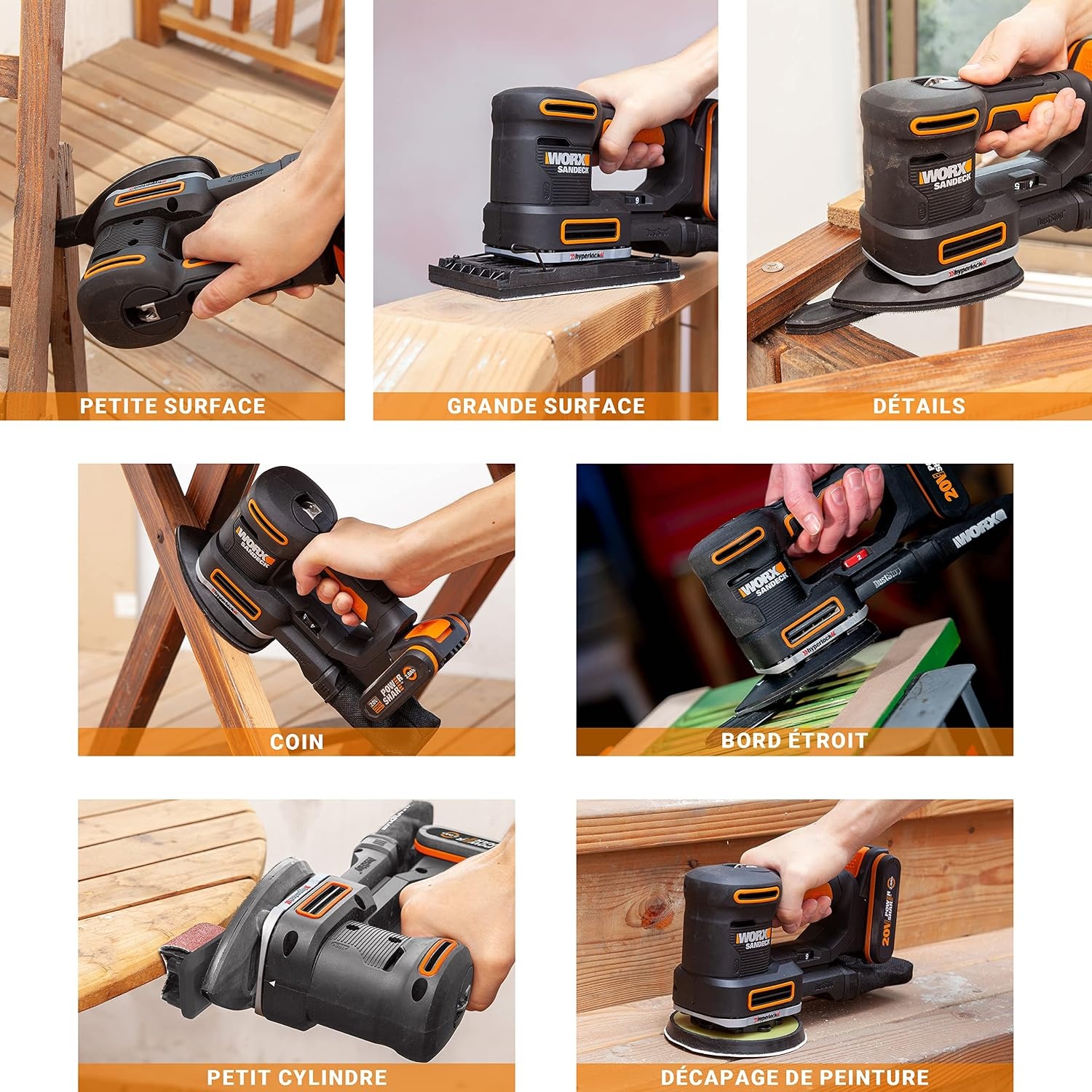 WORX WX820.9 Multifunctionele Schuurmachine 20V - 54% Korting